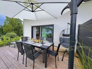 Outdoor dining - Vacation home to the lake Sonnenglanz (Fünfseen)