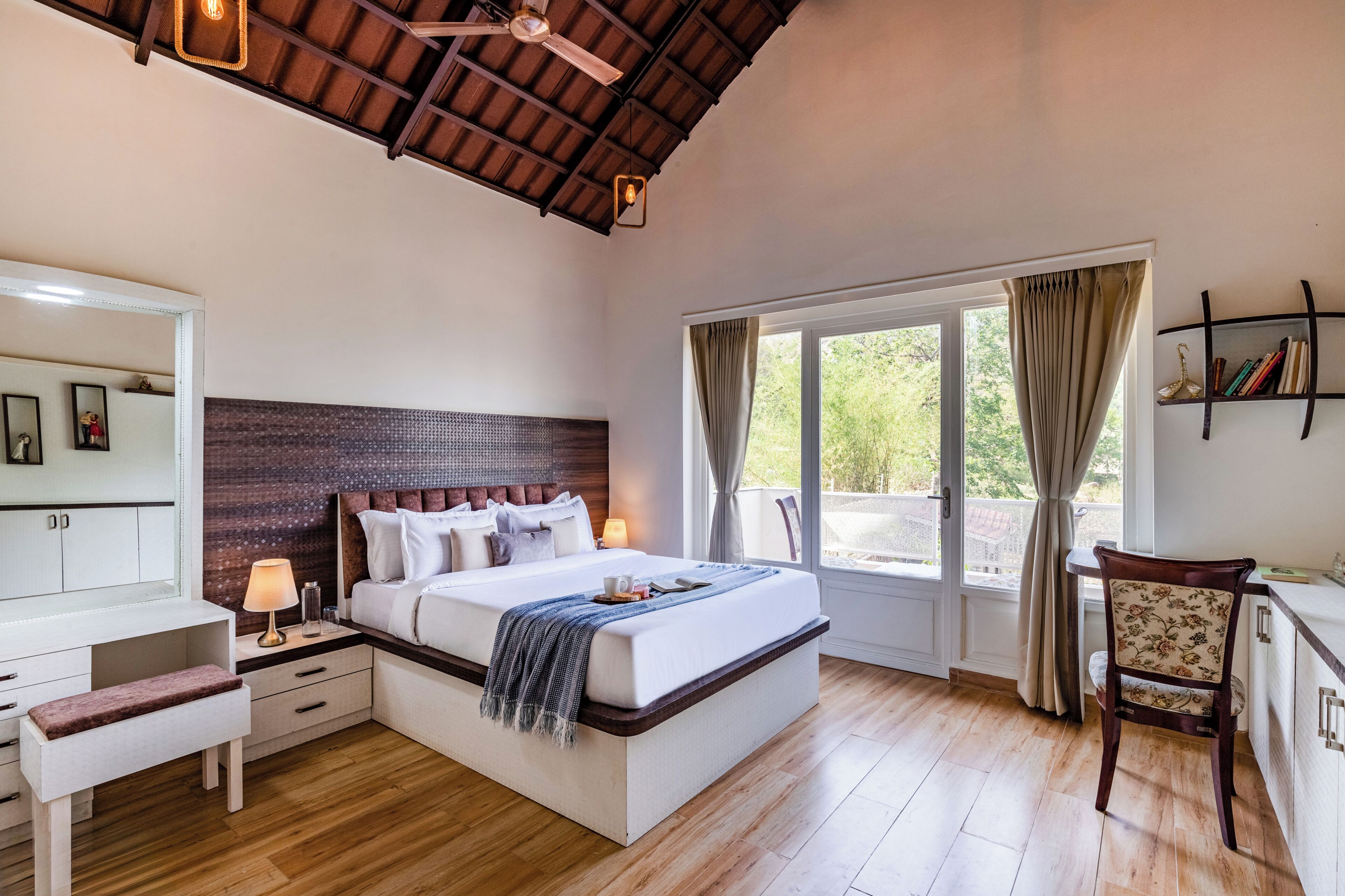 Deluxe villa, balkon, uitzicht op tuin