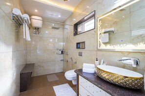 Deluxe Villa, Balcony, Garden View | Bathroom - Alaya Stays Ramgarh Colonial 2BHK Villa (Jamwa Ramgarh)