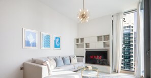 Living area - LUX Contemporary Suite Marina View 5 (Dubai)