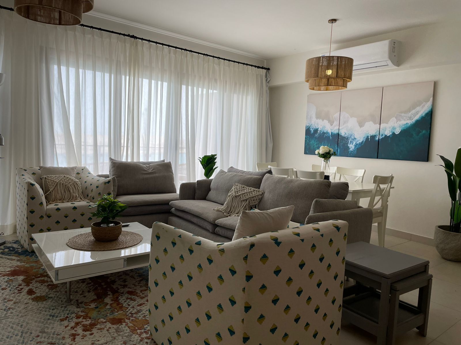 Chalet, 3 Bedrooms, Sea View | Living area