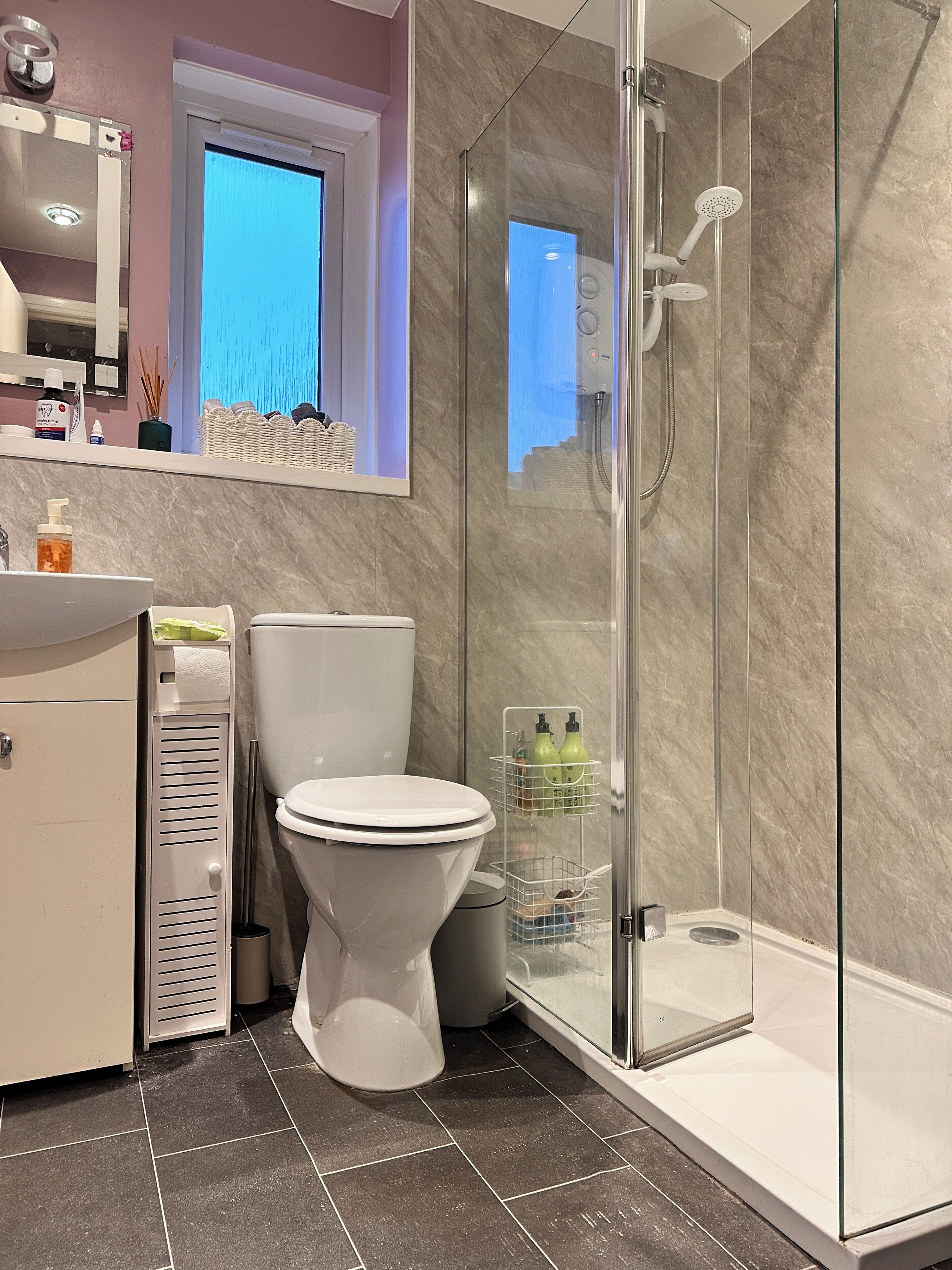 ヘアドライヤー、タオル、石鹸、トイレットペーパー