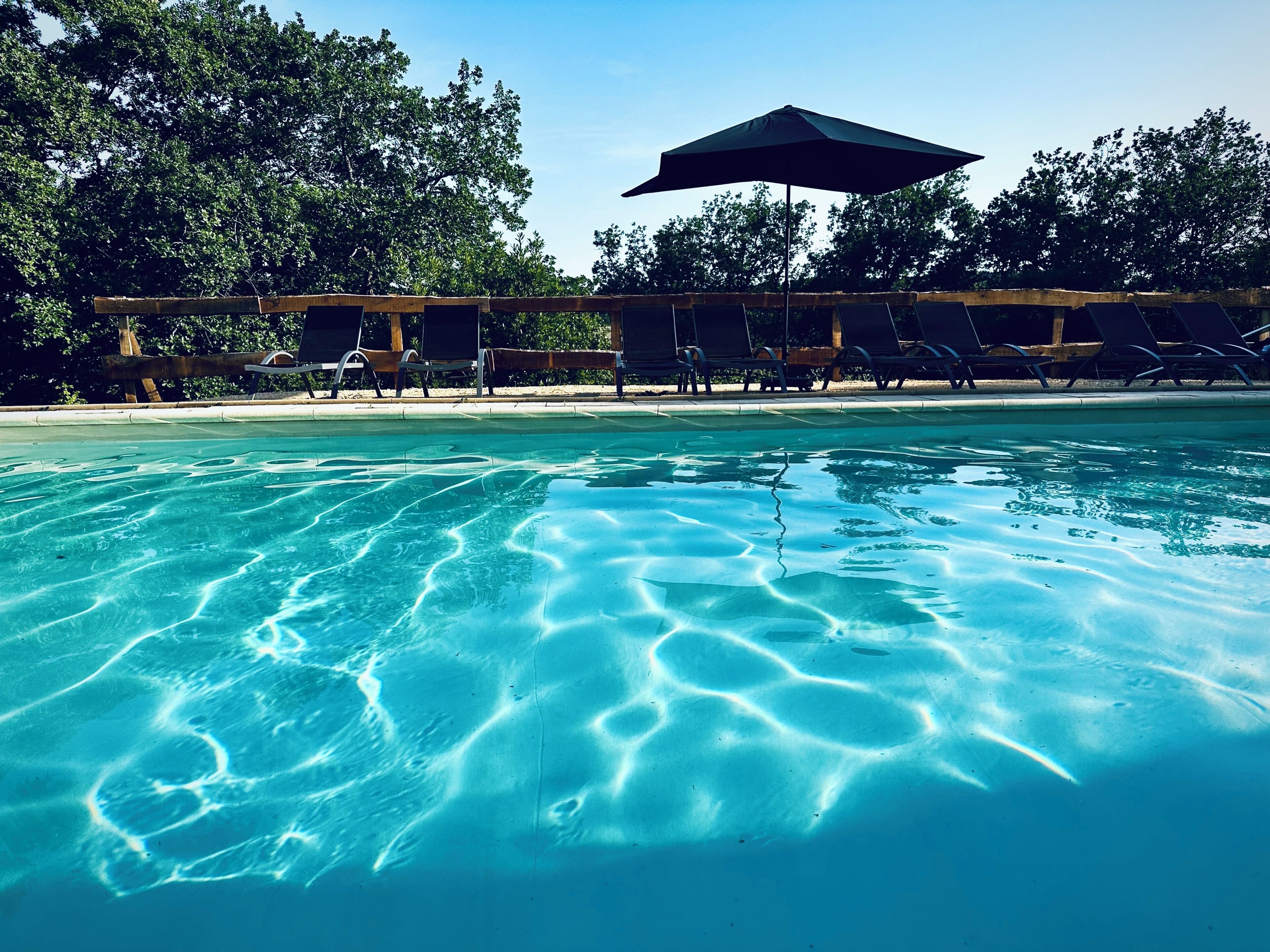 Piscine extérieure, piscine chauffée