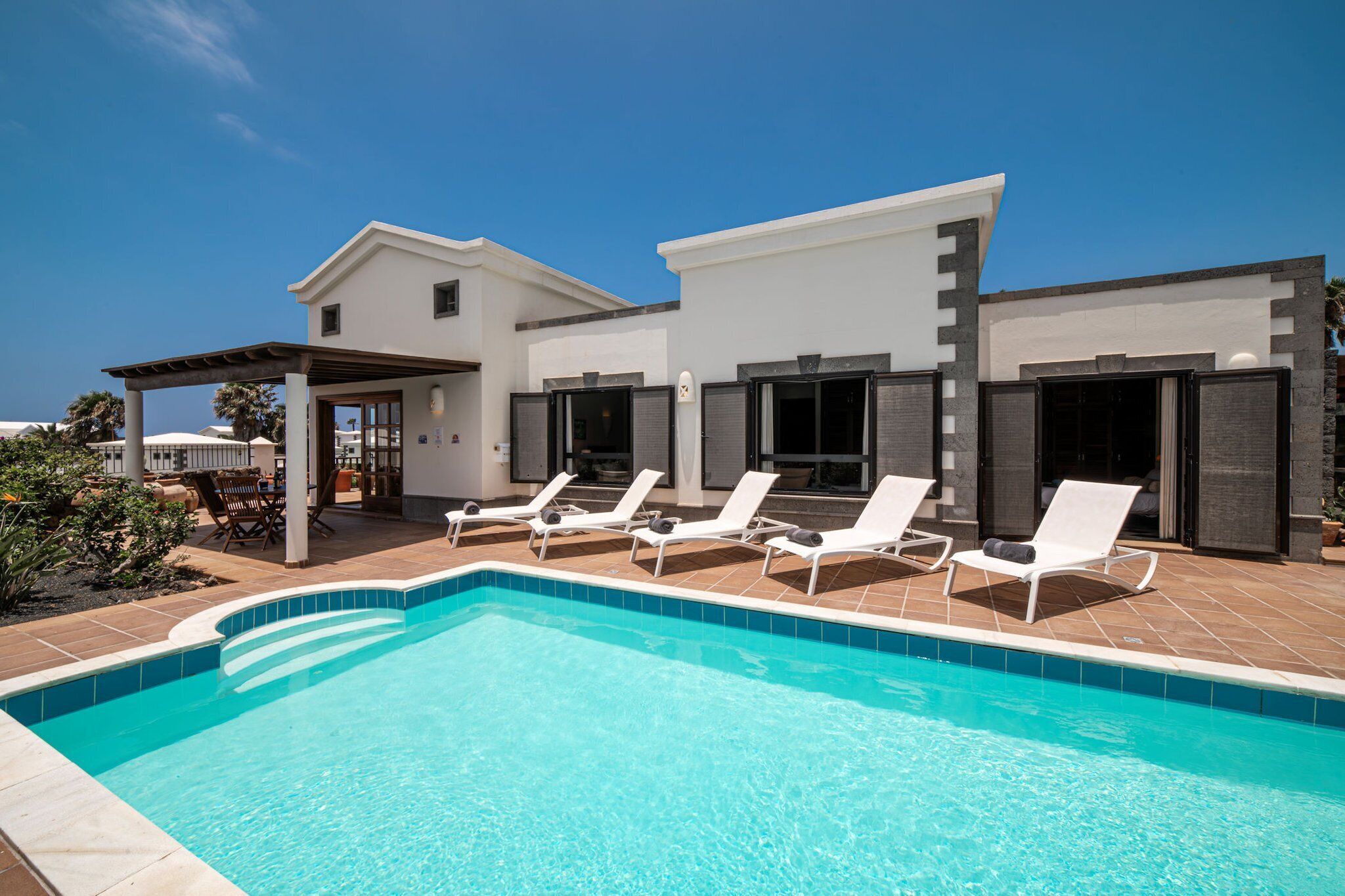 A heated pool