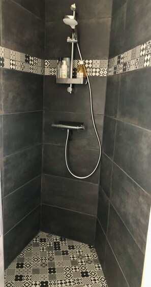 Shower, hair dryer, towels, soap - House with swimming-pool in Luberon (Lauris)