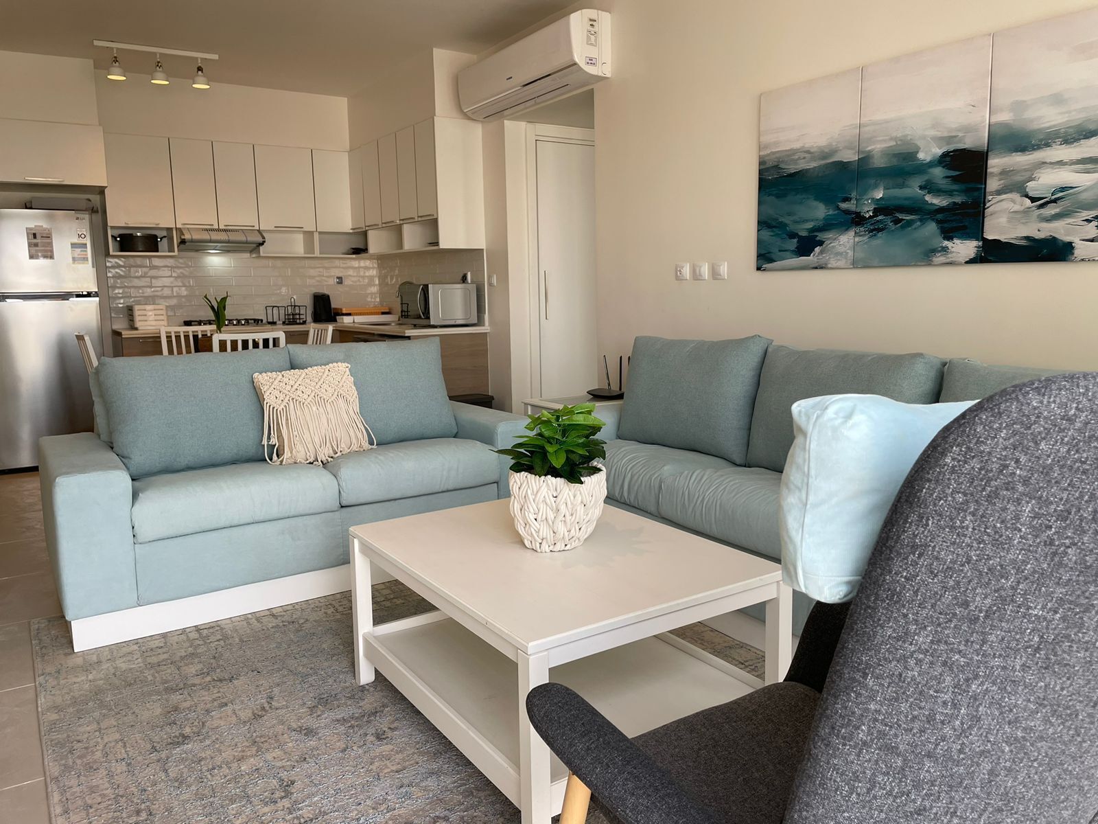 Chalet, 2 Schlafzimmer, Poolblick | Wohnbereich