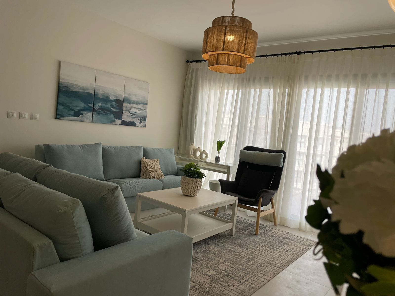 木屋, 2 間臥室, 泳池景觀 | 起居區