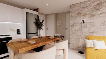 Appartamento Luxury, balcone, vista città | Ristoranti