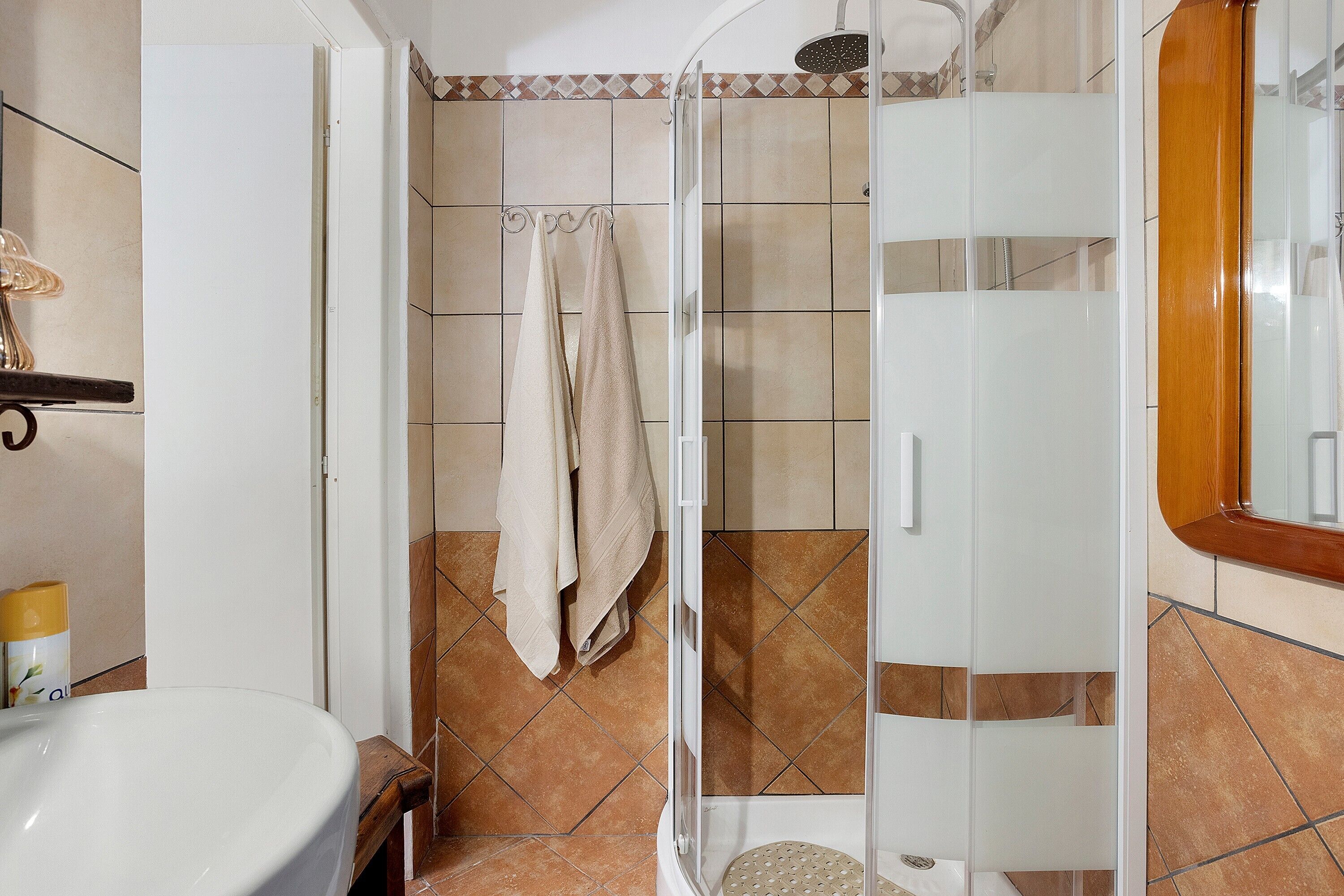 Ducha, secador de pelo, toallas