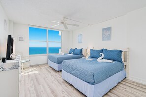 2 bedrooms, iron/ironing board, free WiFi, bed sheets - NEW! Aquarius Condo - Oceanfront #405 (Ormond Beach)