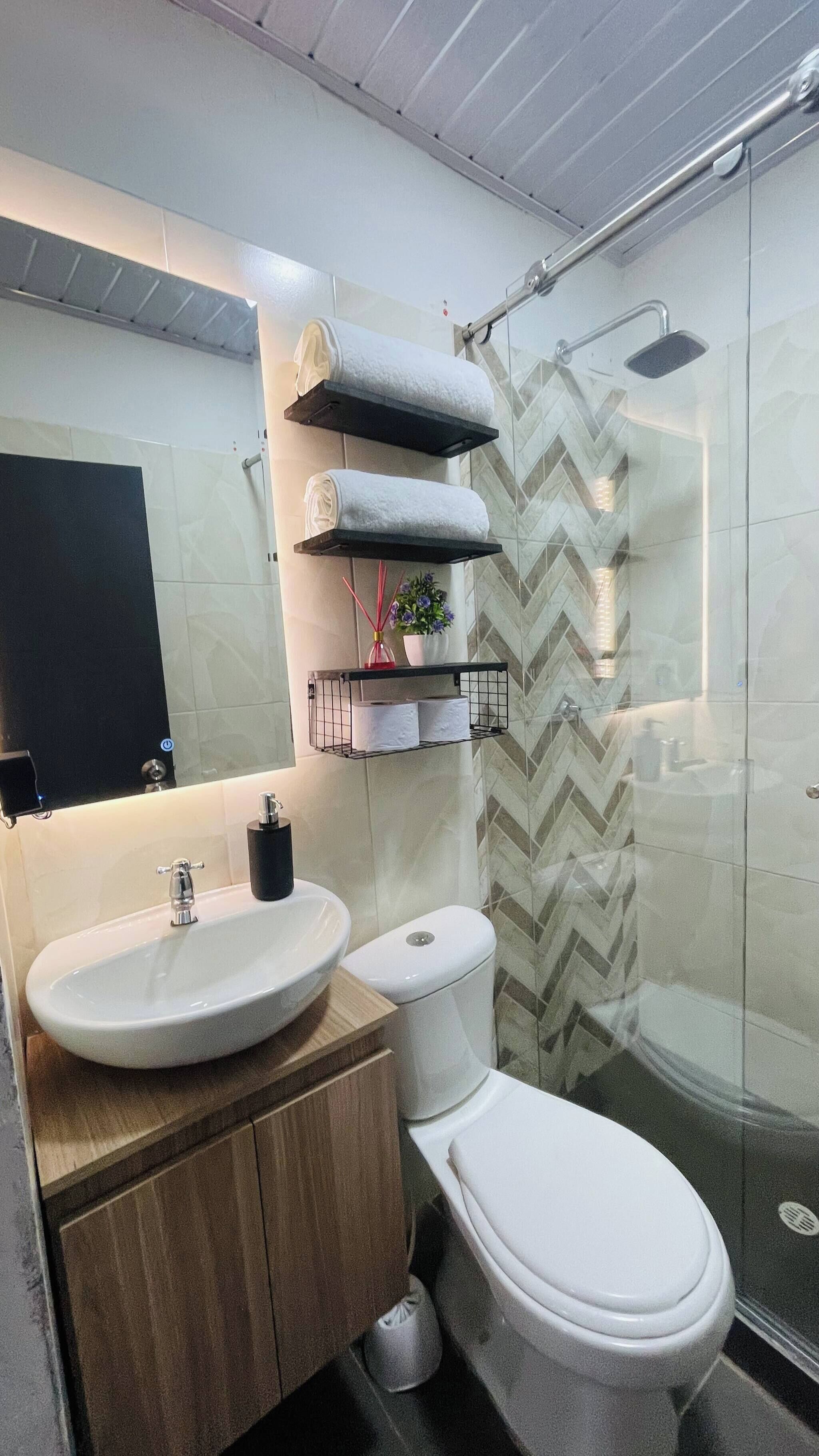 Departamento, 1 habitación, balcón | Baño