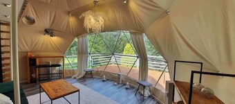 Hain Glamp Karkonosze – glamping tent with jacuzzi & sauna