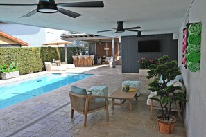 Piscine extérieure, piscine chauffée