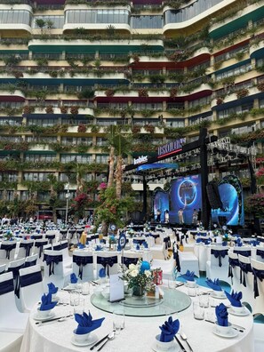 Área externa para banquete