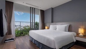 Premium Double Room, Balcony, Beach View | In-room safe, desk, laptop workspace, iron/ironing board - Flamingo Cat Ba Condotel-H2303 (Cat Hai)