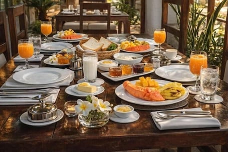 Restaurante al aire libre. The Ocean Villa