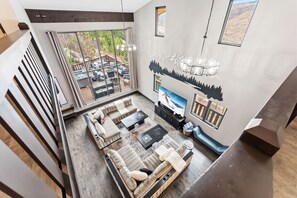 TV, fireplace, table football, offices - Vail Valley Escape | Hot Tub + Game Room + Views (Vail)