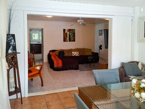 Living area - Tranquil Dawn Beach Escape with Pool & Huge Deck (Upper Prince's Quarter)