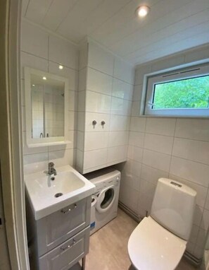 Een douche, een haardroger