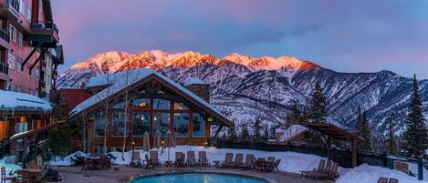 A heated pool