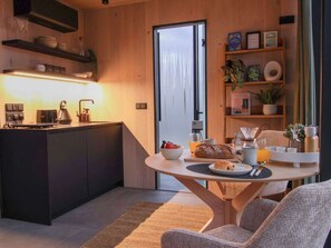 Dining - Luxury Mirror Cabin with Hot Tub & Sauna (Anglesey)