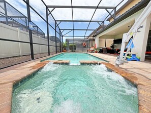 Outdoor pool, a heated pool - Grand Oasis Getaway | Pool Lift | Frozen/Safari Rooms | Private Pool & Spa  (Kissimmee)