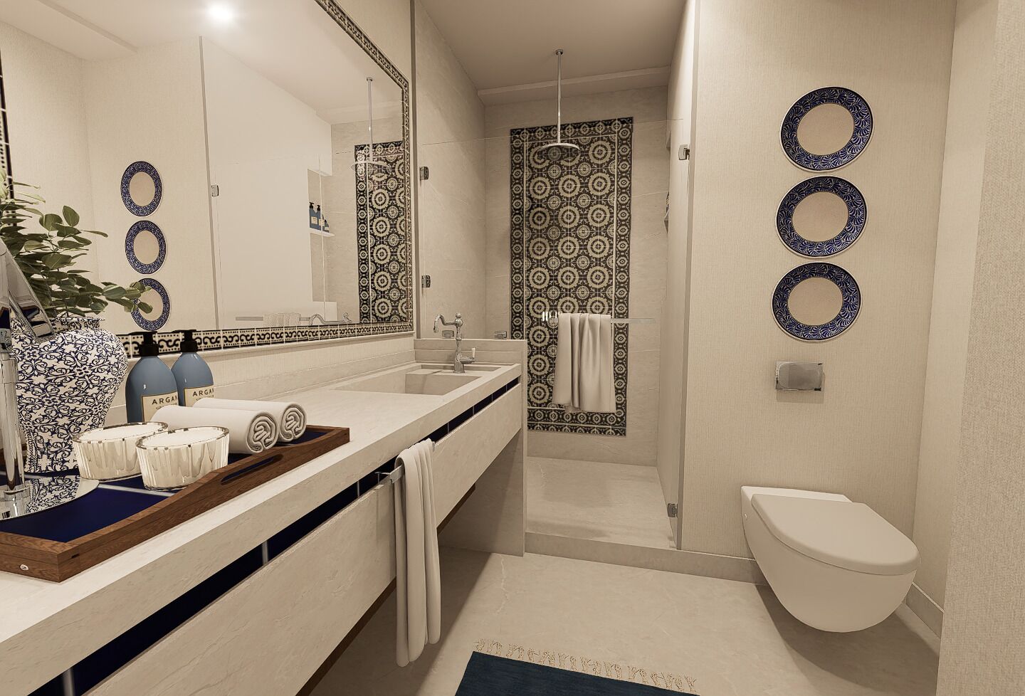 Hair dryer, bathrobes, slippers, heated floors