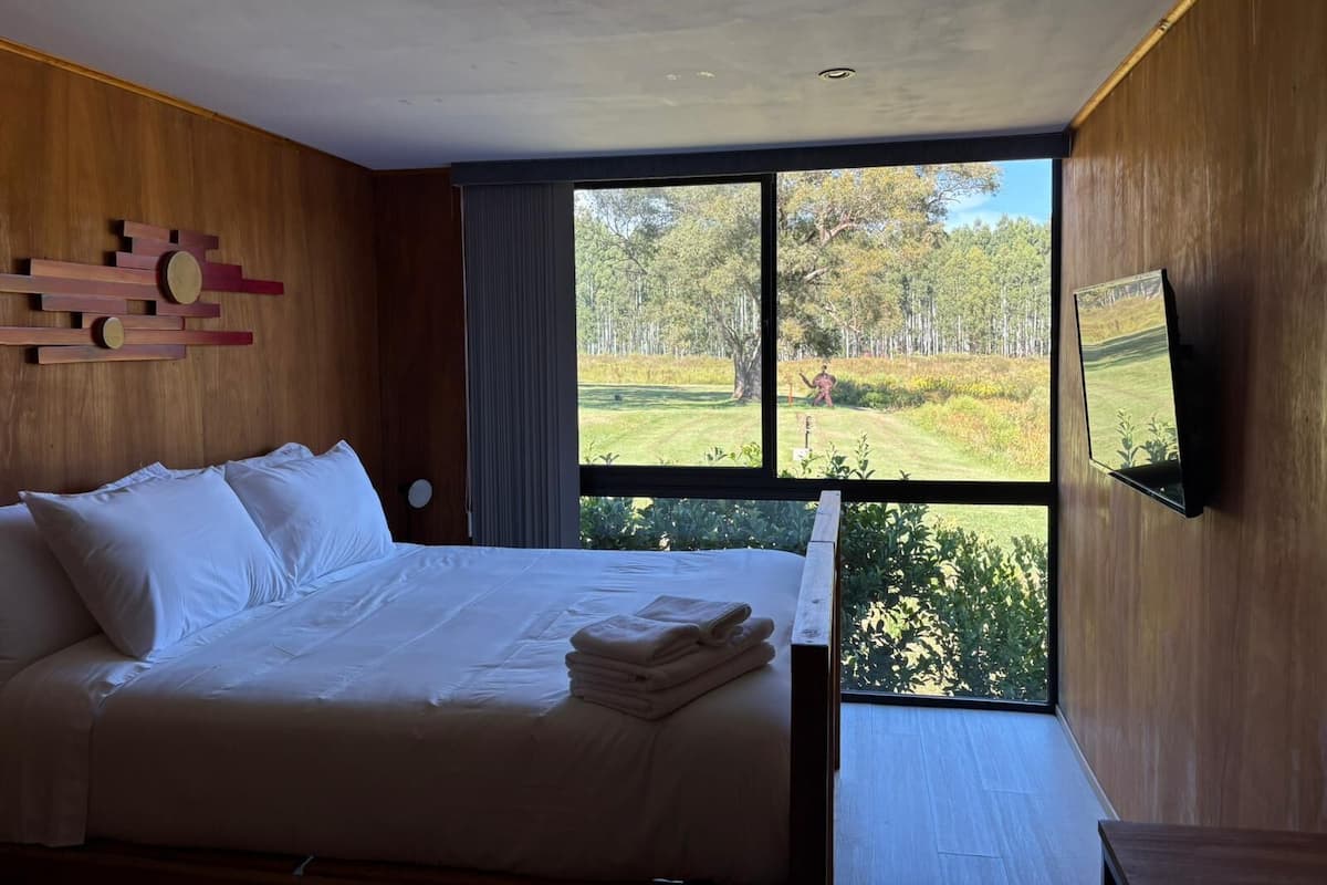 Habitación clásica con 1 cama matrimonial o 2 individuales, balcón, vista al jardín