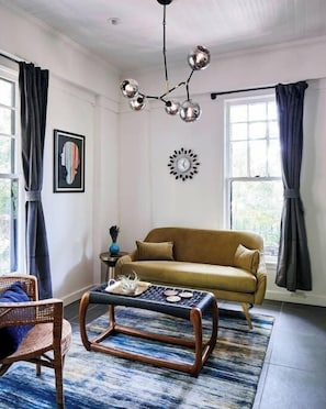 Living area - Apt1@EdenBrae - Serene, Walkable, Modern Retreat, Named Best in Bham (Birmingham)