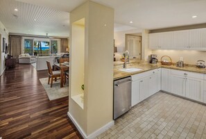 Fridge, microwave, dishwasher, toaster