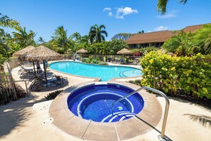 Outdoor pool, a heated pool - Steps to Kaanapali Beach studio w/ lanai and pool (Lahaina)
