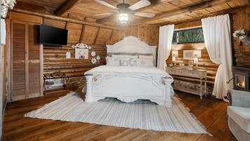 FerienhĂŒtte, 1Â King-Bett, Terrasse, HĂŒgelblick