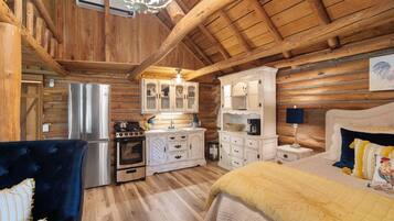 Cabin, 1 giường cỡ queen, bếp, quang cảnh đồi núi