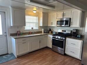 Fridge, microwave, oven, stovetop - Port A Getaway Walk to Beach Dining & night life,Fishing located in old town. (Port Aransas)