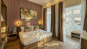 Deluxe dubbelrum eller tvåbäddsrum - balkong - utsikt mot staden