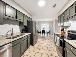 Microwave, oven, stovetop, dishwasher