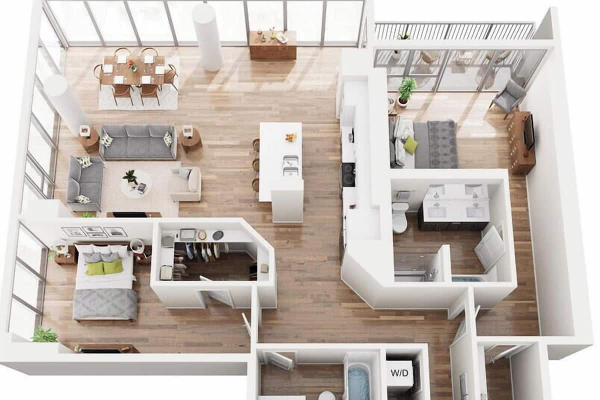 Premium Apartment, Balcony, Lake View | Floor plan
