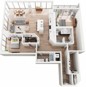 Premium Apartment, Balcony, Lake View | Floor plan - The Lakeview Guesthouse (Duluth)
