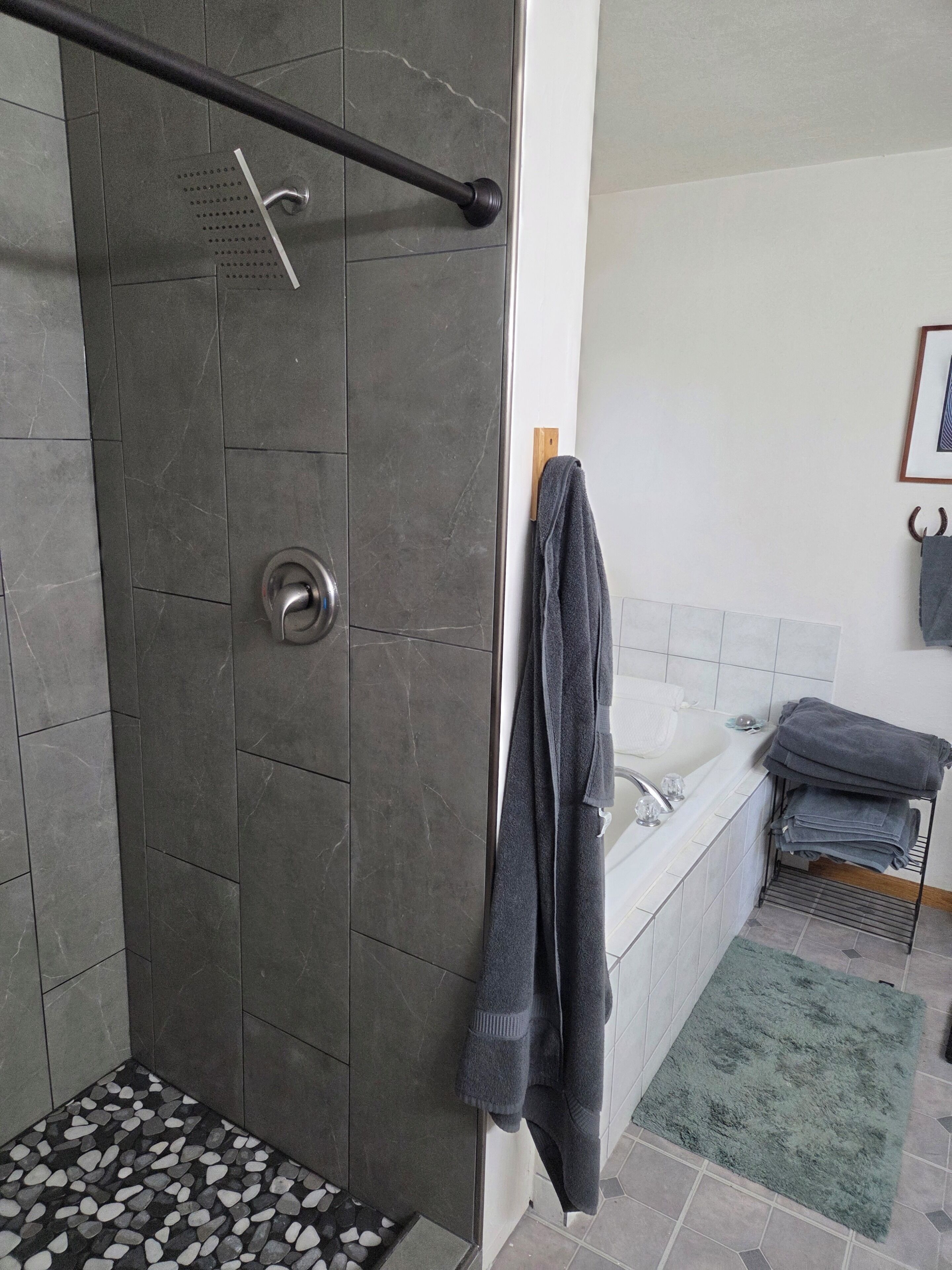 Towels, soap, toilet paper