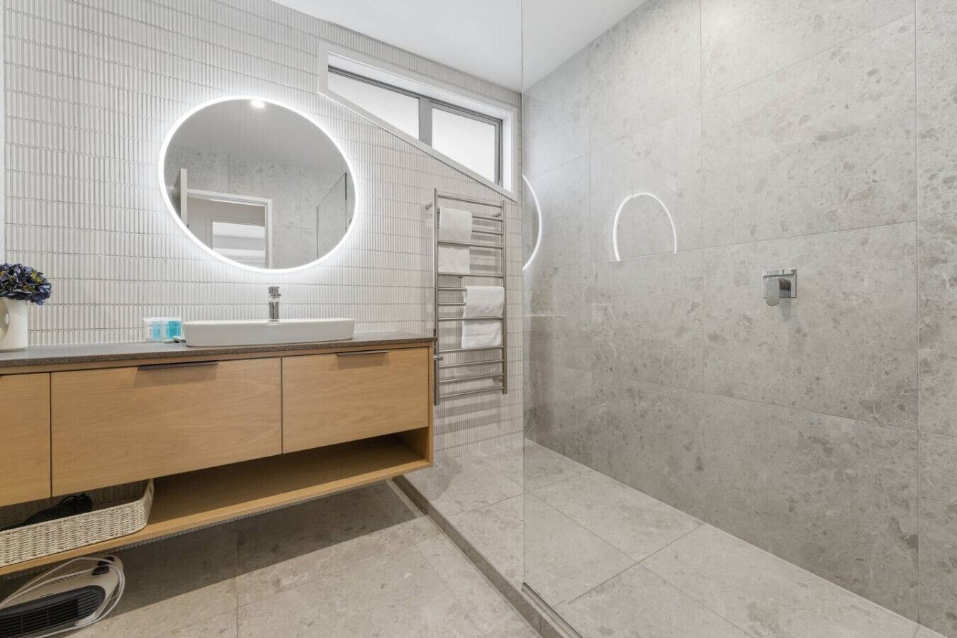 Hair dryer, towels