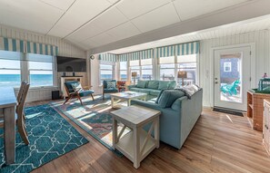 TV, books - York - Duck, Carolina Dunes, Oceanfront, Ocean View, Hot Tub, Large Decks, Pets OK (Duck)