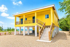 Exterior - Family friendly beach front two-bedroom home with AC (Hopkins)