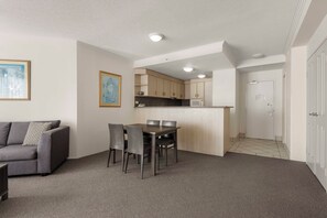 Apartment, Balcony, Ocean View | Living area - 1BR Ocean View Apartment - Sun City 2303 (Surfers Paradise)