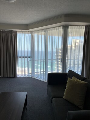 Apartment, Balcony, Ocean View | Living area - 1BR Ocean View Apartment - Sun City 2303 (Surfers Paradise)
