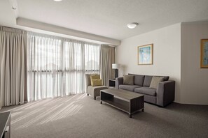 Apartment, Balcony, Ocean View | Living area - 1BR Ocean View Apartment - Sun City 2303 (Surfers Paradise)