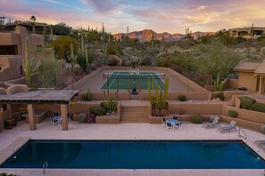 A heated pool
