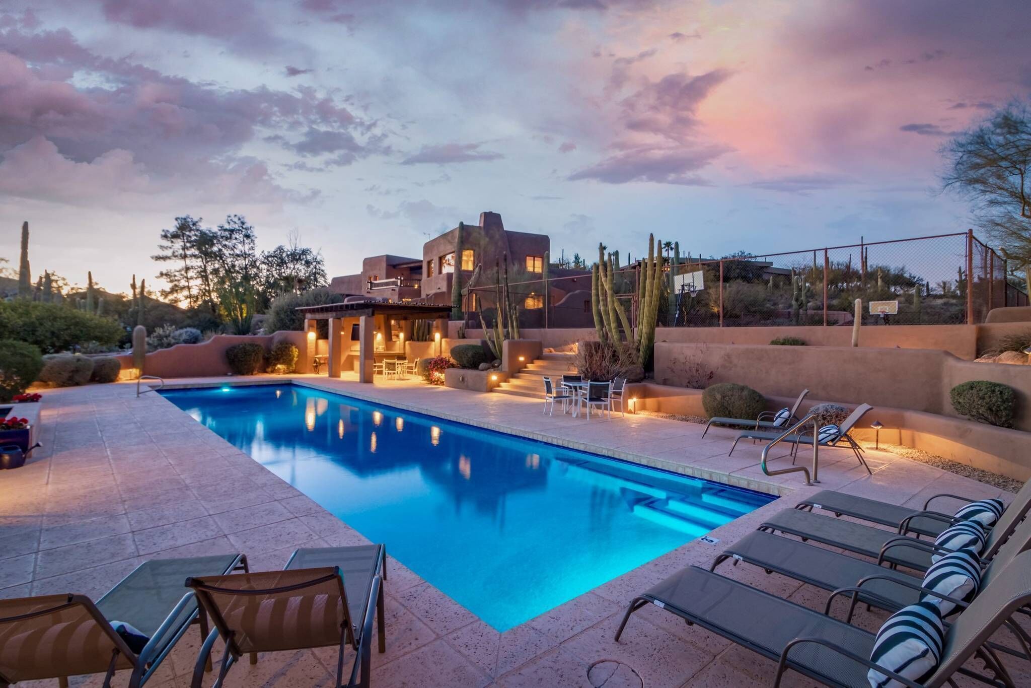 A heated pool