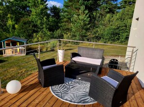 Terrace/patio - Villa with swimming pool and petanque (Montrem)