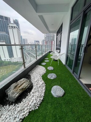 Design Apartment, 3 Bedrooms, City View | Balcony view