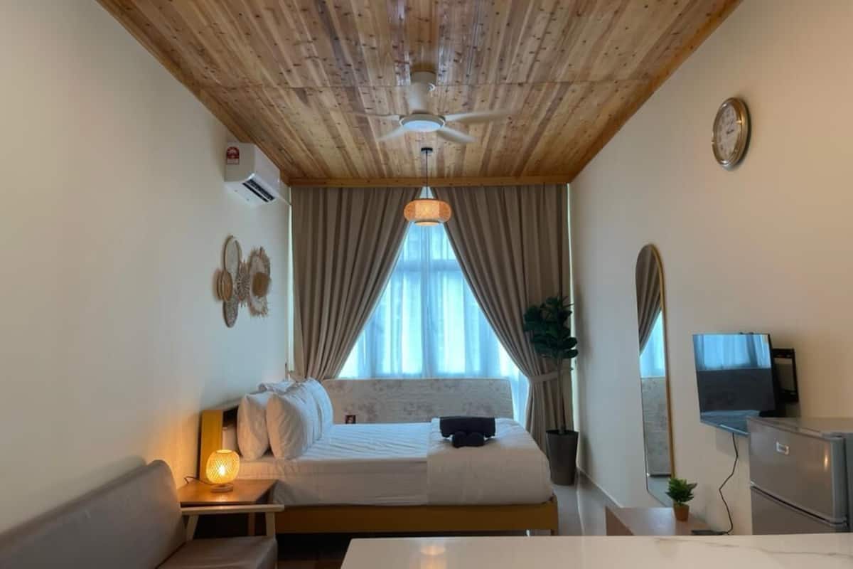 Studio im japanischen Stil | Bügeleisen/Bügelbrett, kostenloses WLAN, Bettwäsche